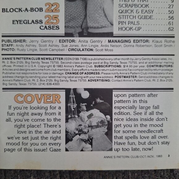 Annie's Pattern Club No 23 Needle Craft Newsletter Booklet Quilt Dress 1983 Ma P - Picture 4 of 14